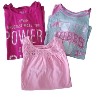 THE CHILDRENS PLACE BUNDLE: SIZE L 10/12. SET OF 3 SHIRTS